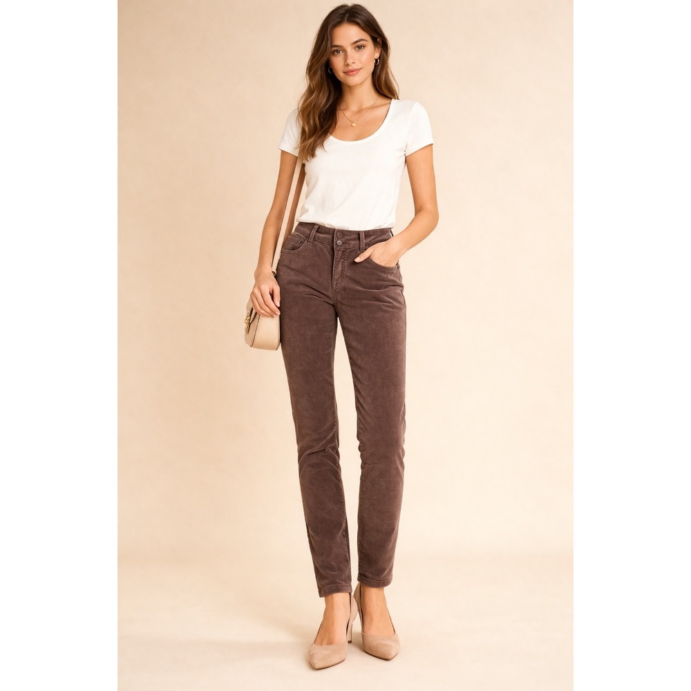 Bella Dahl Brown Soft Pants Slim Straight Stretch Womens 30 Minimalist